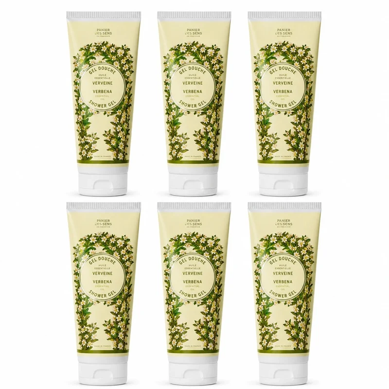 Lot de 6 gels douche Verveine 200 ml
