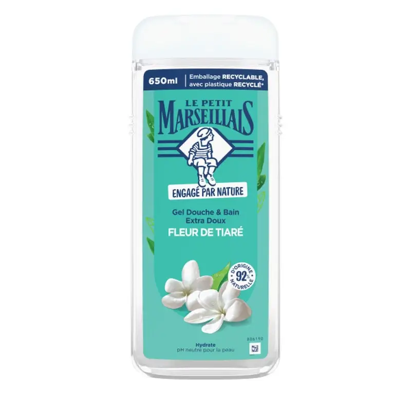 Le Petit Marseillais Gel de Ducha Extra Suave Flor de Tiaré, 650 ml