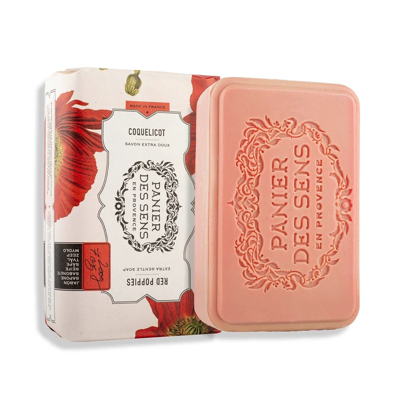 Savon solide parfumé extra-doux - Coquelicot 200g
