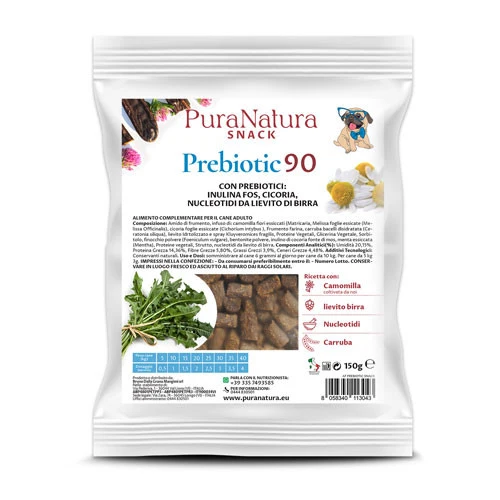 Pura Natura Dalla Grana PREBIOTIC 90 Snack Funzionale per Cani