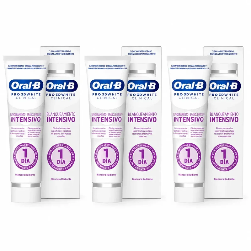 Oral-B Pasta 3Dw Blancura Radiante , 75 ml, pack 3