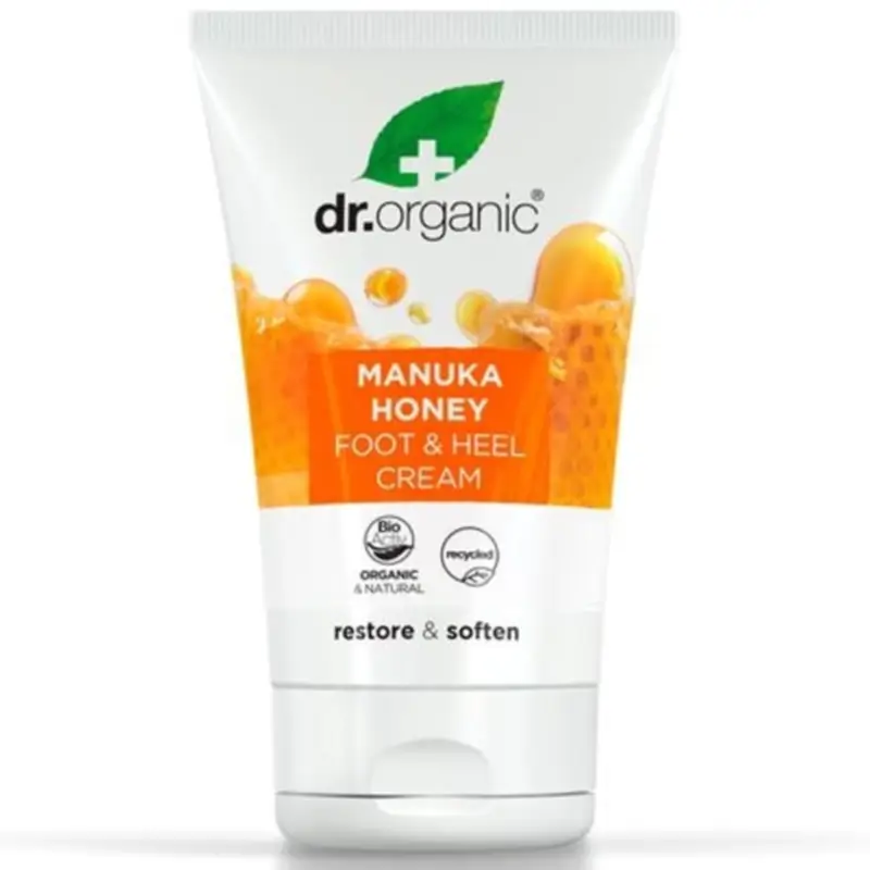 Dr.Organic Crema De Pies Y Talones Miel De Manuka, 125 ml