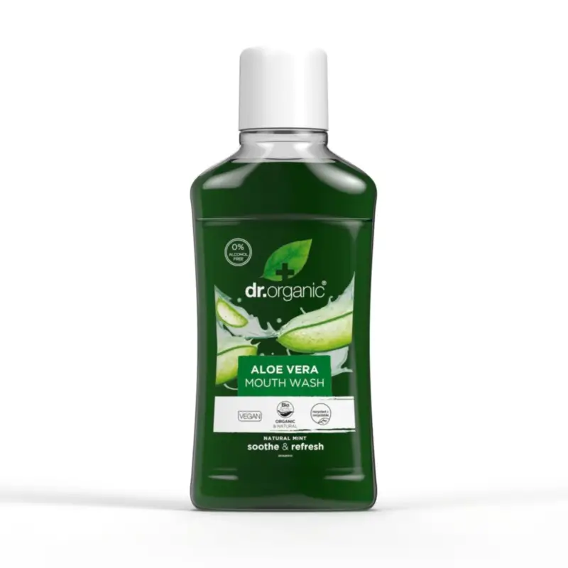 Dr.Organic Enjuague Bucal Aloe Vera, 500 ml