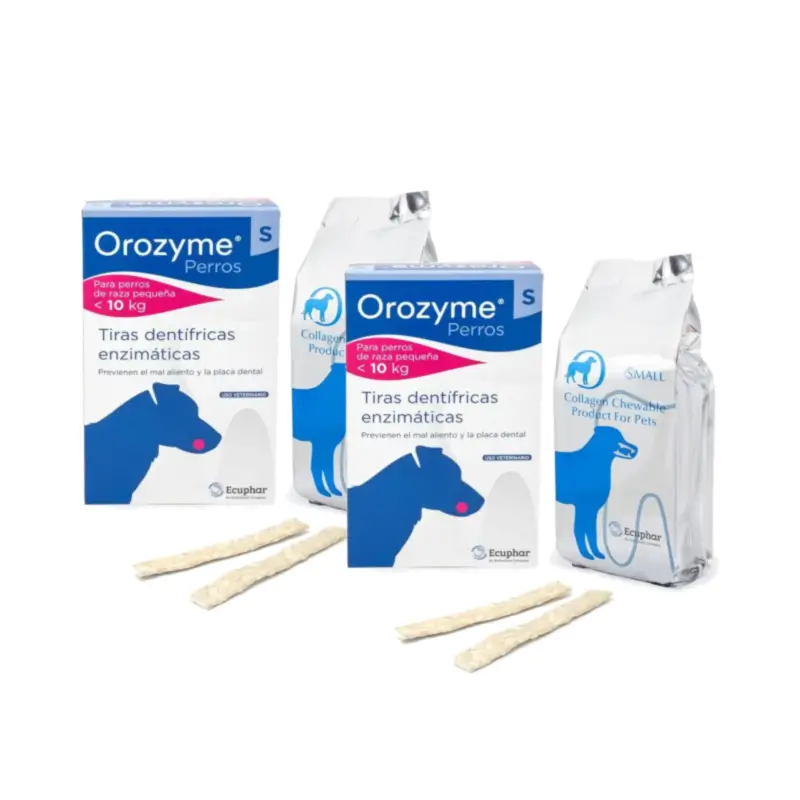 Orozyme Canine S Tiras Dentífricas, Pack 2 x 24 Tiras