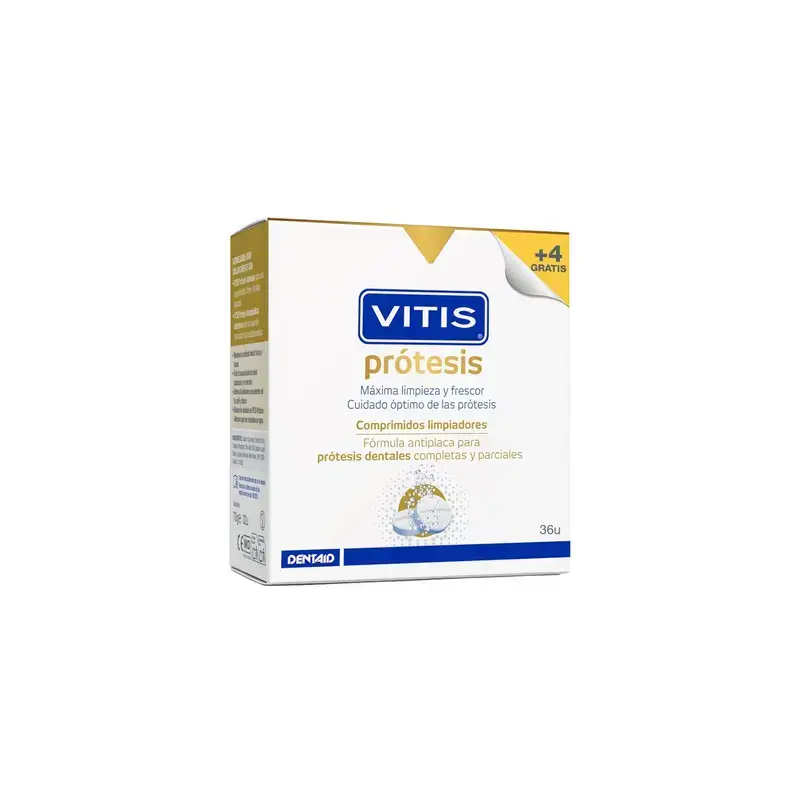 VITIS Comprimidos limpiadores prótesis 32uds. + 4uds. gratis