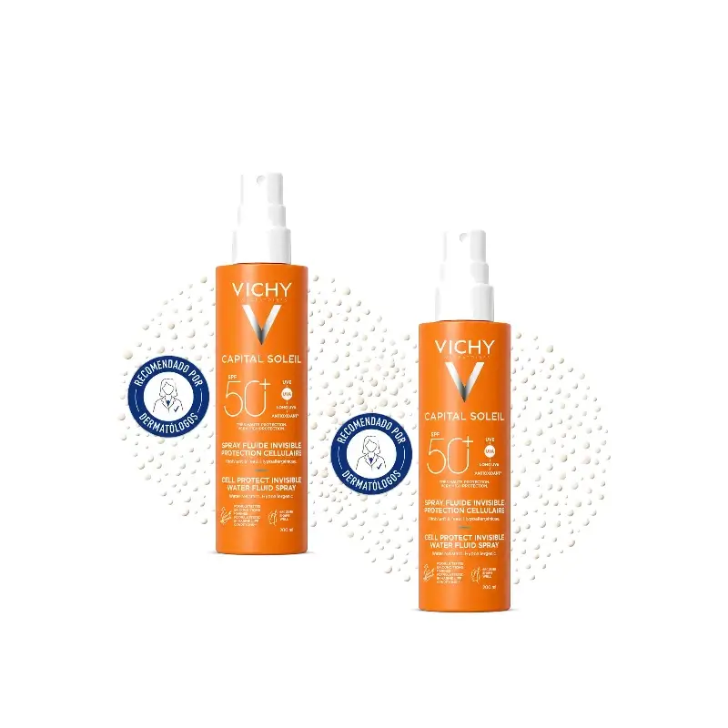 Vichy Capital Soleil Spray Multiprotección SPF50 200 ml , pack 2