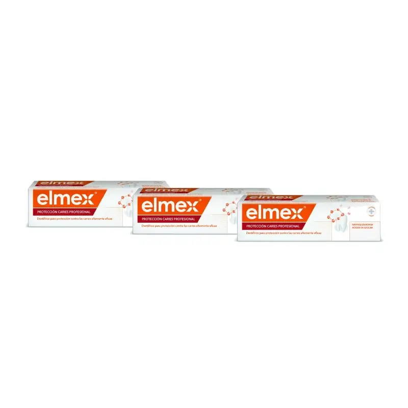 Elmex Caries Cremas Dentales, 75 Ml, pack 3