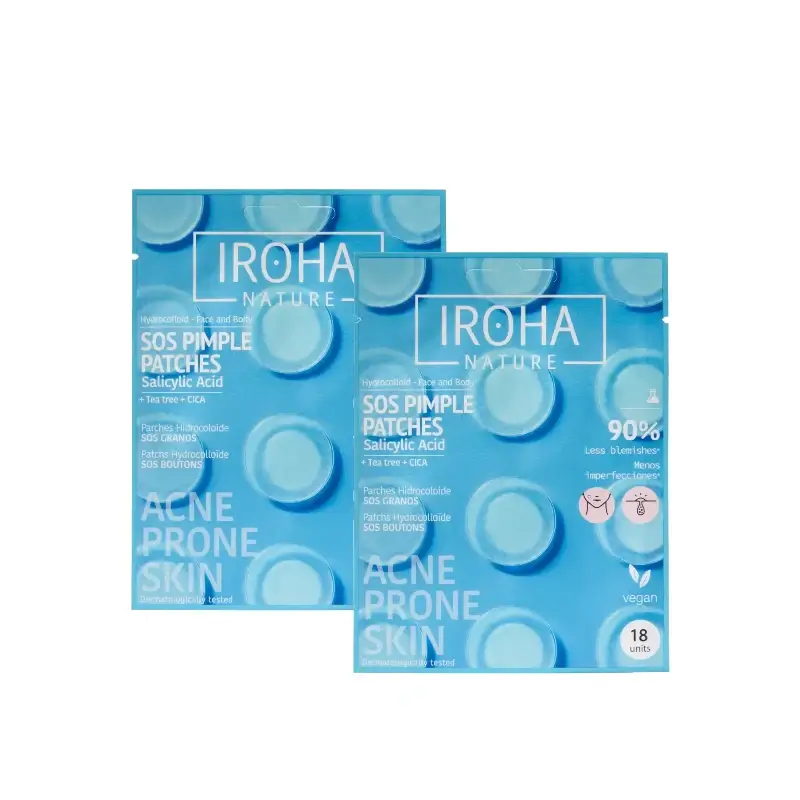 Iroha Nature Parches SOS Granos Ácido Salicílico Pack 2