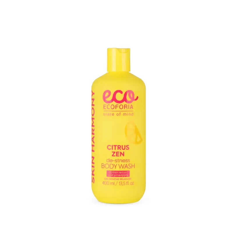 Ecoforia gel de ducha antiestrés de limón y piña, 400 ml