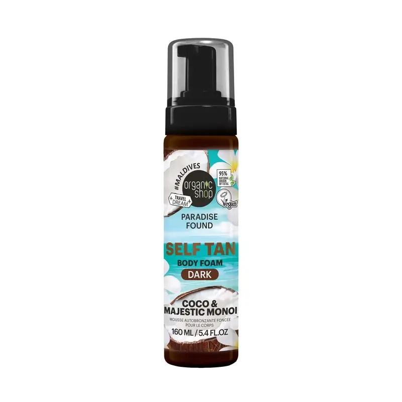 Organic Shop espuma autobronceadora tono oscuro, 160 ml