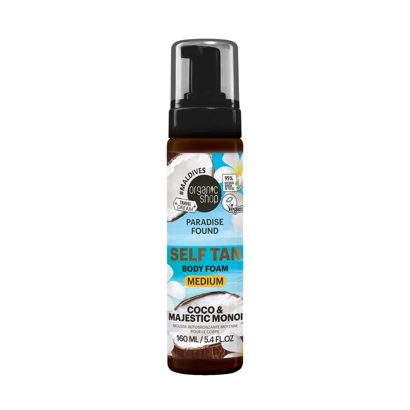 Organic Shop espuma autobronceadora tono medio, 160 ml