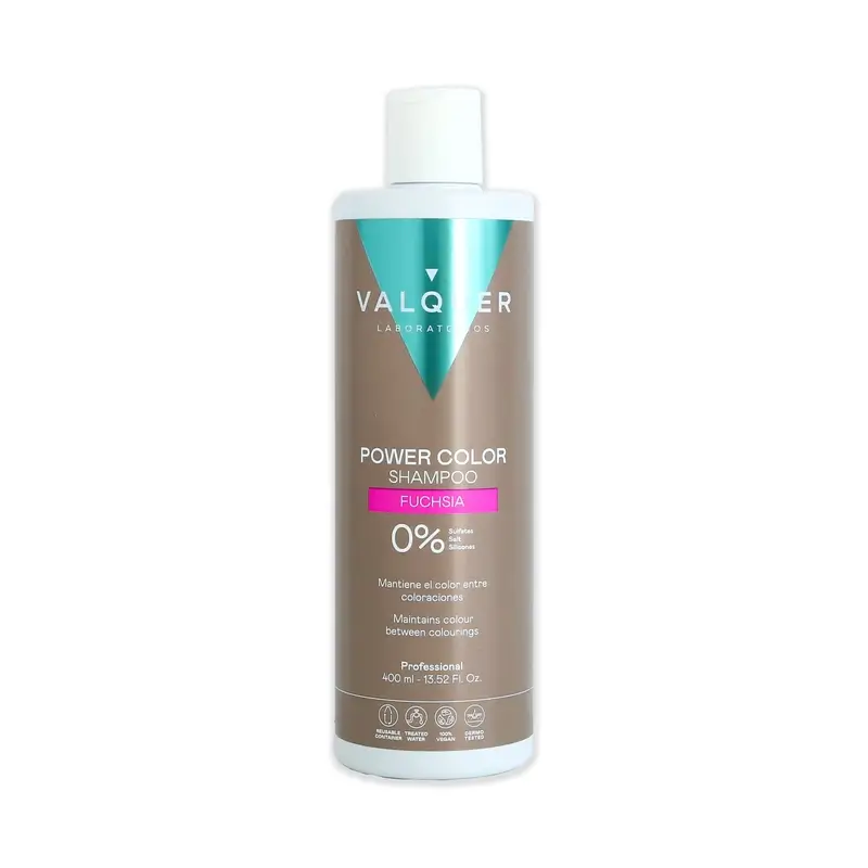 Valquer Champú Color Fucsia / Rosa – Power Color , 400 ml
