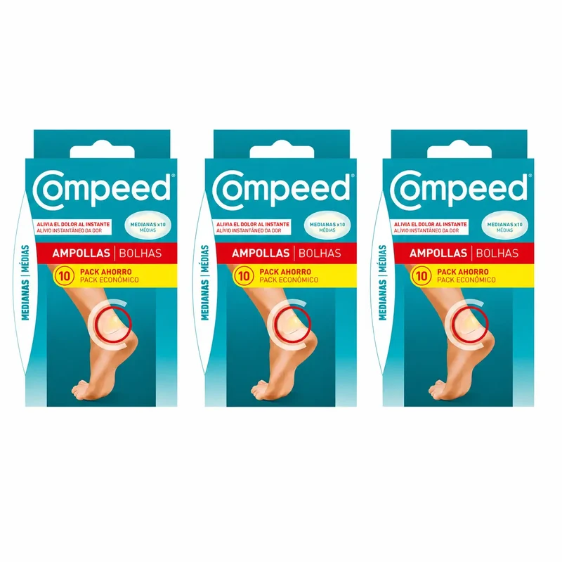 Compeed Ampollas Medianas, 10 Unidades , pack 3