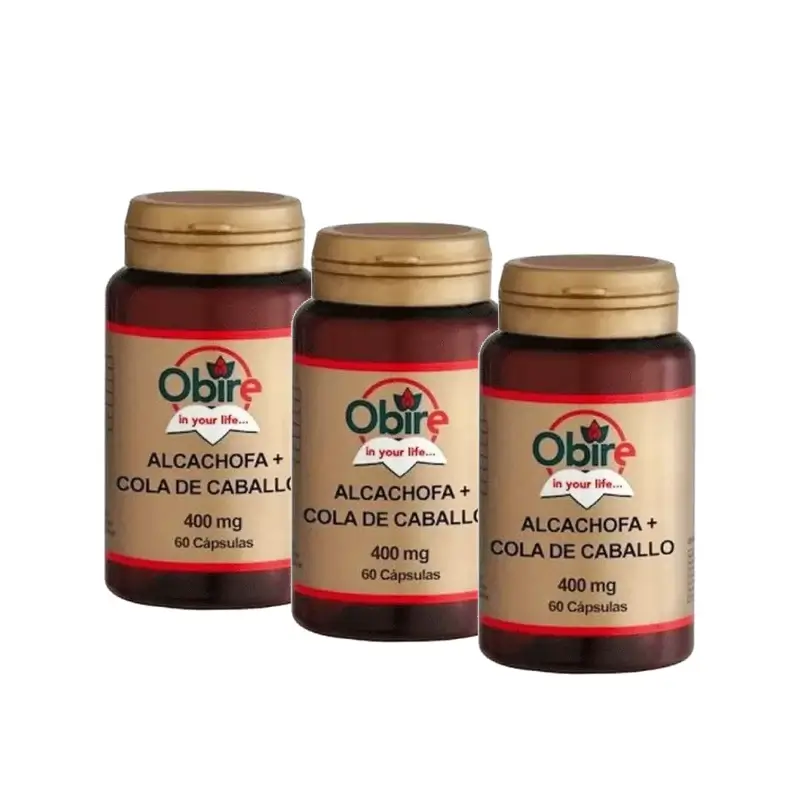 Obire Alcachofa + Cola De Caballo , Pack 3 x 60 cápsulas