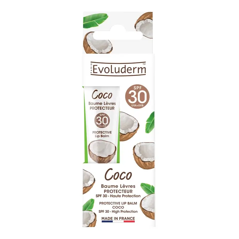 Evoluderm Bálsamo Labial Protector - Coco / Spf 30, 15 ml