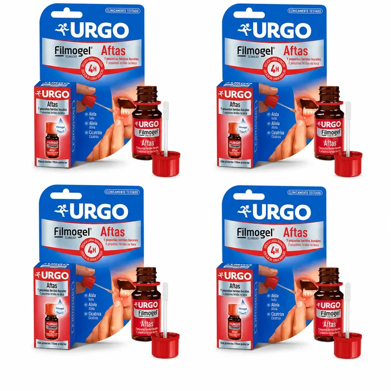 Urgo Aftas Filmogel Frasco 10 Ml , pack 4