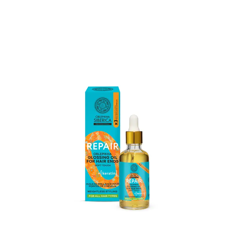 Natura Siberica Aceite Reparador Brillo Para Puntas Del Cabello, 50 Ml