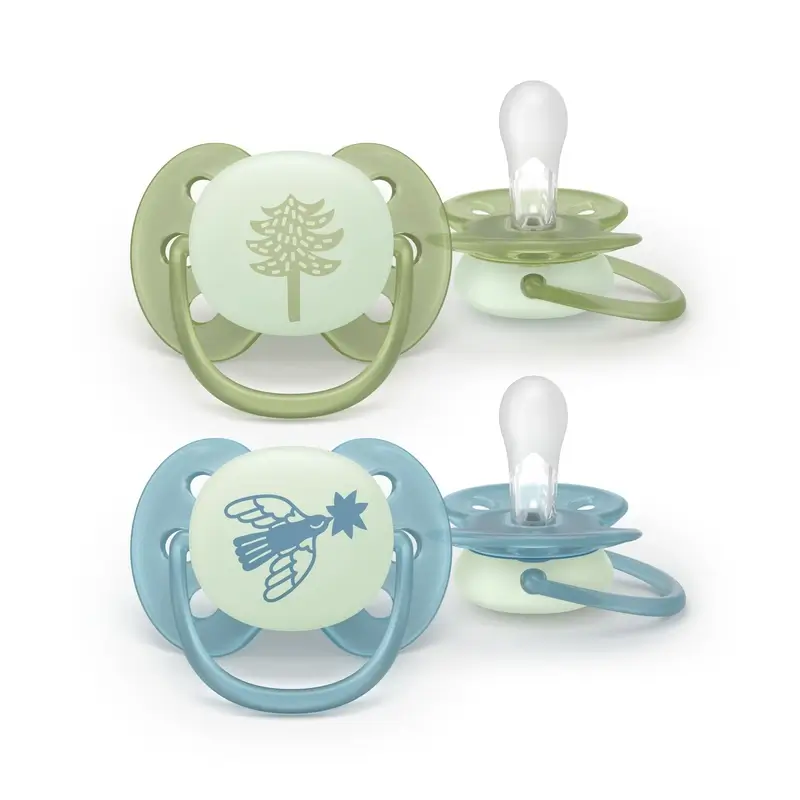 Avent 2 Chupetes Ultra Soft Nocturno +18M