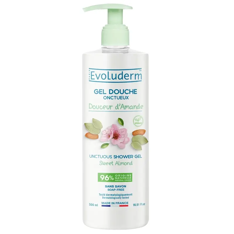 Evoluderm Gel De Ducha Almendra Dulce, 500 ml
