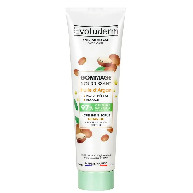 Evoluderm Exfoliante Facial Nutritivo Aceite De Argán, 150 g