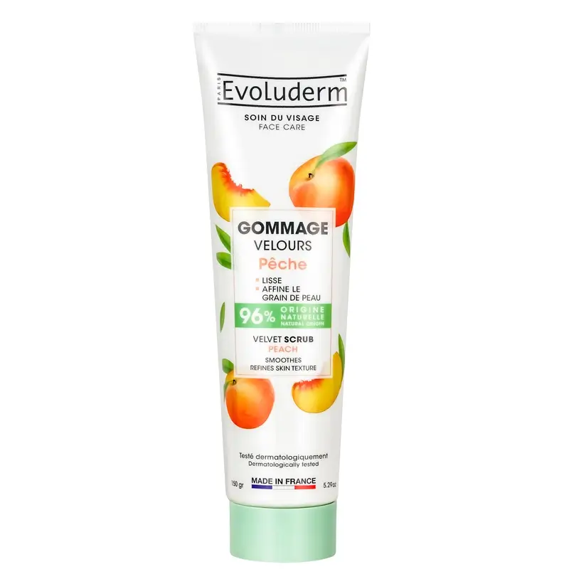 Evoluderm Exfoliante Facial Terciopelo Melocotón, 150 g