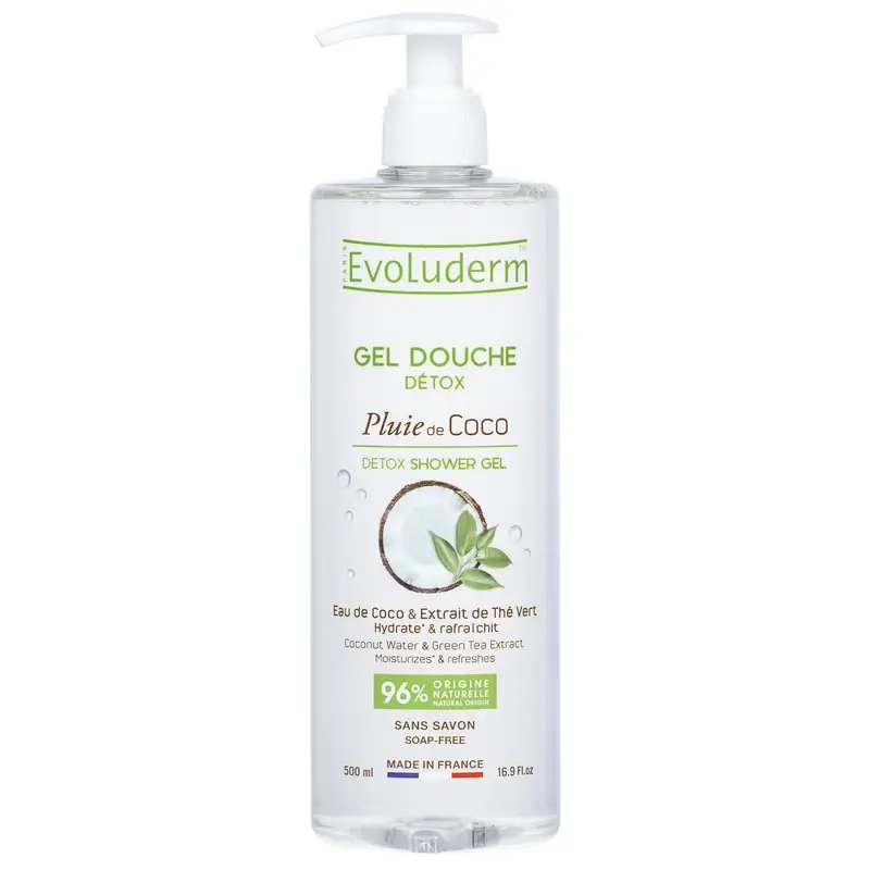 Evoluderm Gel De Ducha Detox Coco, 500 ml