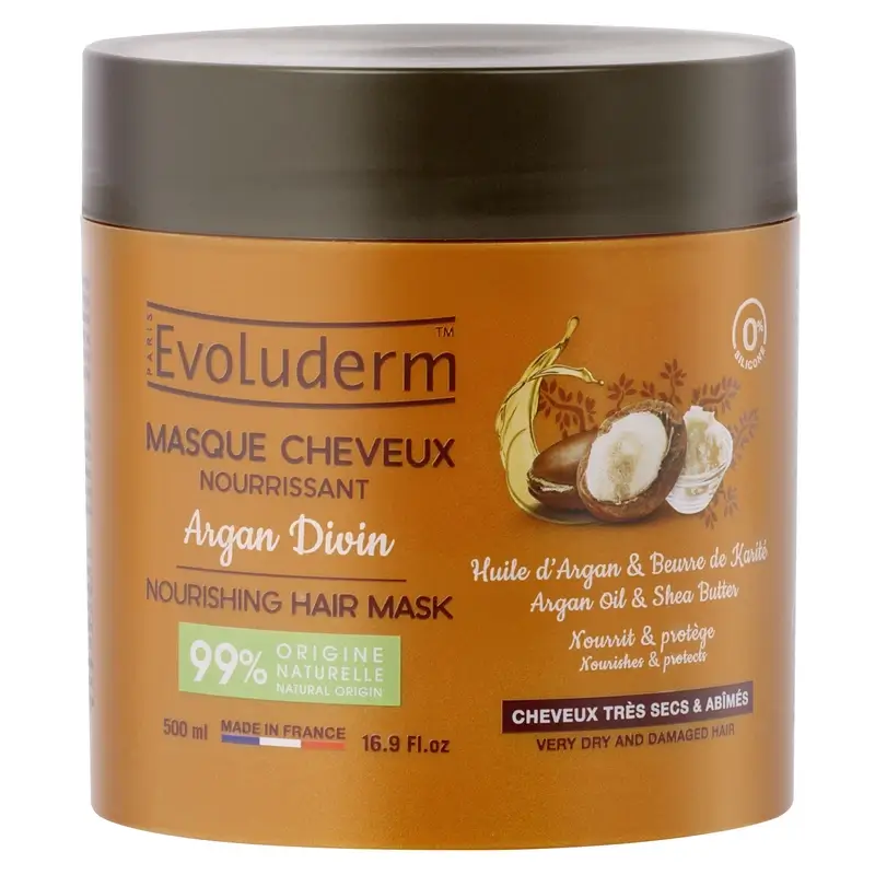 Evoluderm Mascarilla Capilar Argan Divin, 500 ml