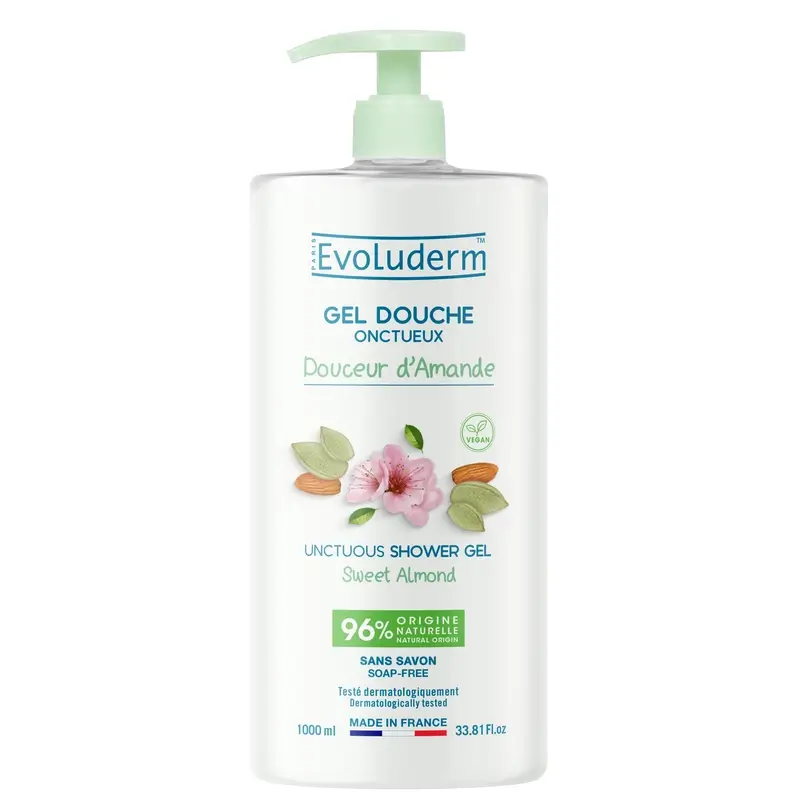 Evoluderm Gel De Ducha Almendra Dulce, 1000 ml