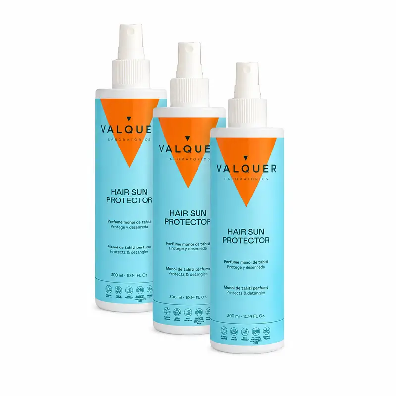 Valquer Sunscreen Protector Solar Capilar, Pack 3 x 300 ml