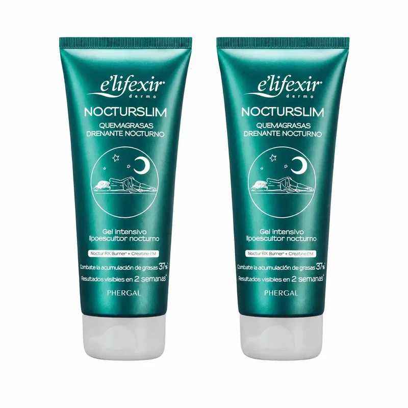 Elifexir Nocturslim Crema Anticelulítica Intensiva Quemagrasas Reductora Noche 200Ml , pack 2