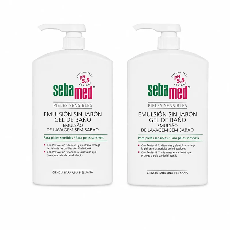 Sebamed Gel De Baño Emulsión Sin Jabón 1000 Ml , pack 2