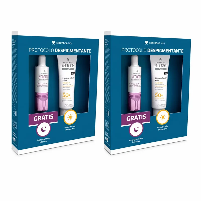 Heliocare Pack 360 Pigment Solution Fluid Spf50+, 50 Ml + Neorerin Dc Concentrate 10 Ml Regalo Pack 2