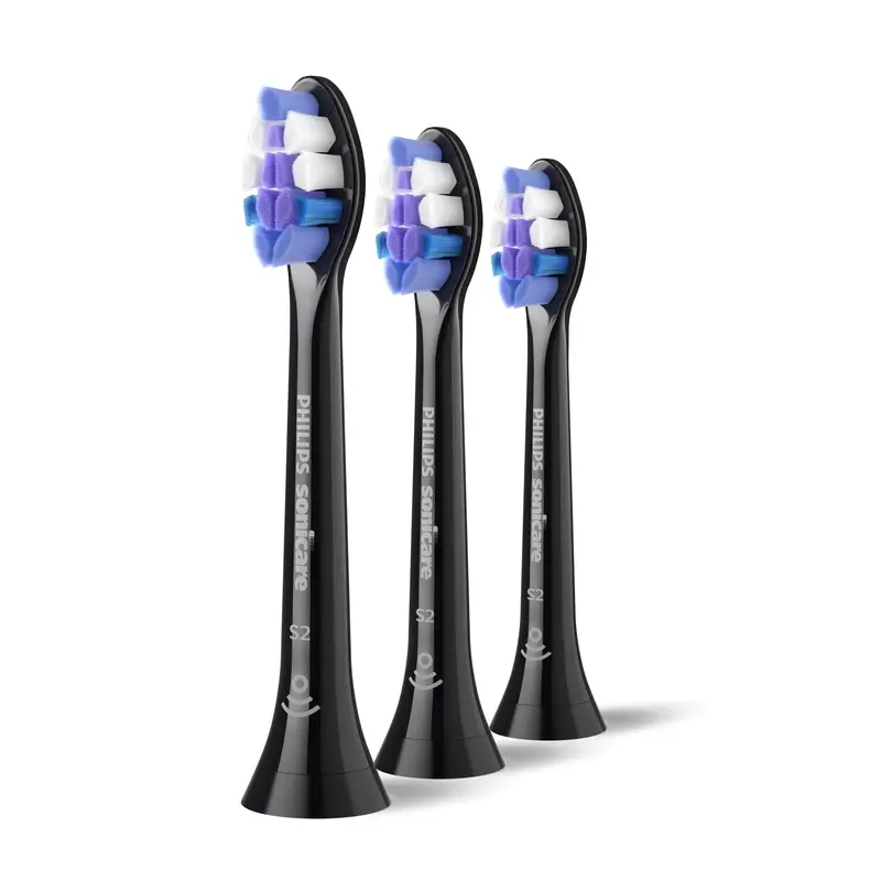Philips Cabezales Sonicare Sensitive Negro Dientes Sensibles, Pack 8 Ud