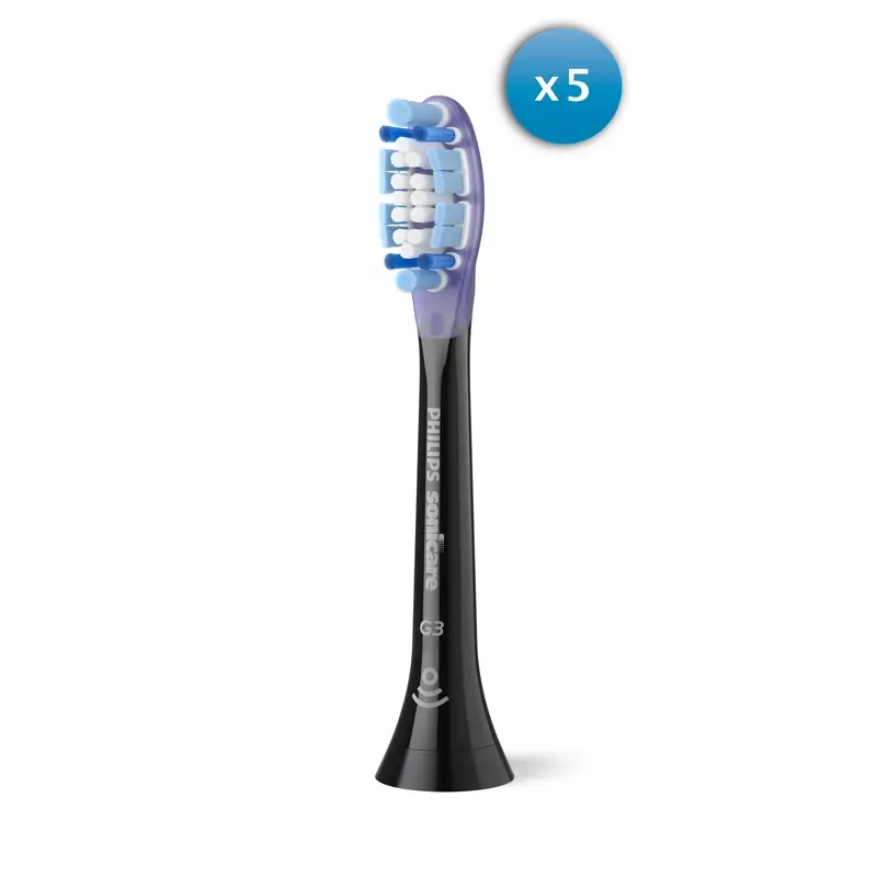 Philips Cabezales Sonicare Diamondclean Negro, Pack 4 Ud