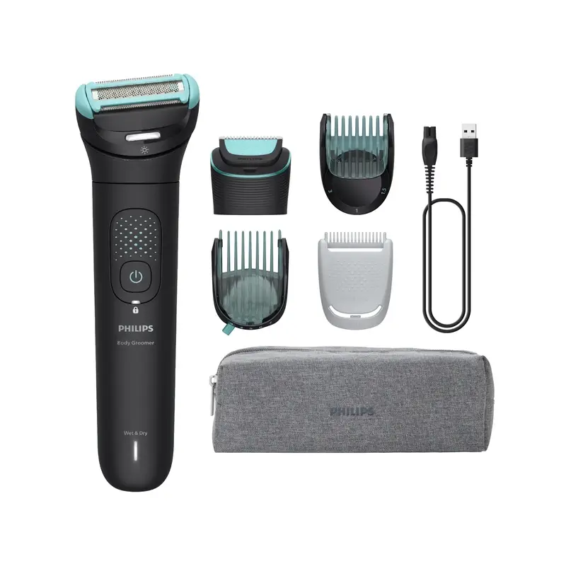 Philips Body Groomer 7000 Series Cabezal Flexible 2D Y Sistema De Recorte Y Afeitado Bodyshaver