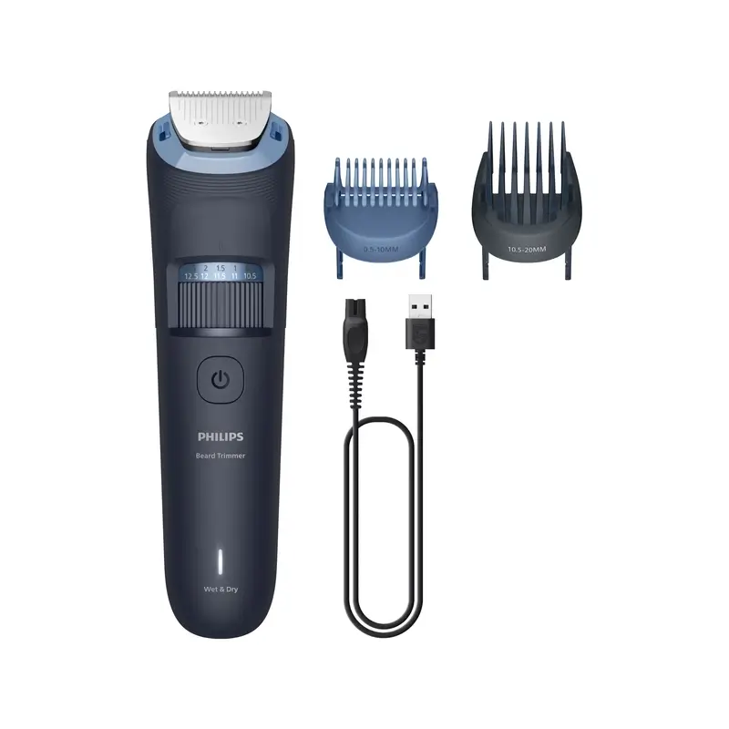 Philips Beard Trimmer 3000 Series Arreglo De Barba Con Cuchillas Totalmente Metálicasbeard Trimmer