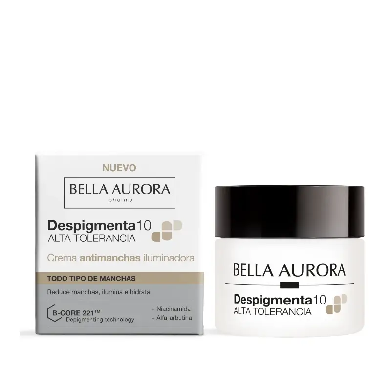 Bella Aurora Despigmenta10 · Crema Antimanchas Iluminadora.