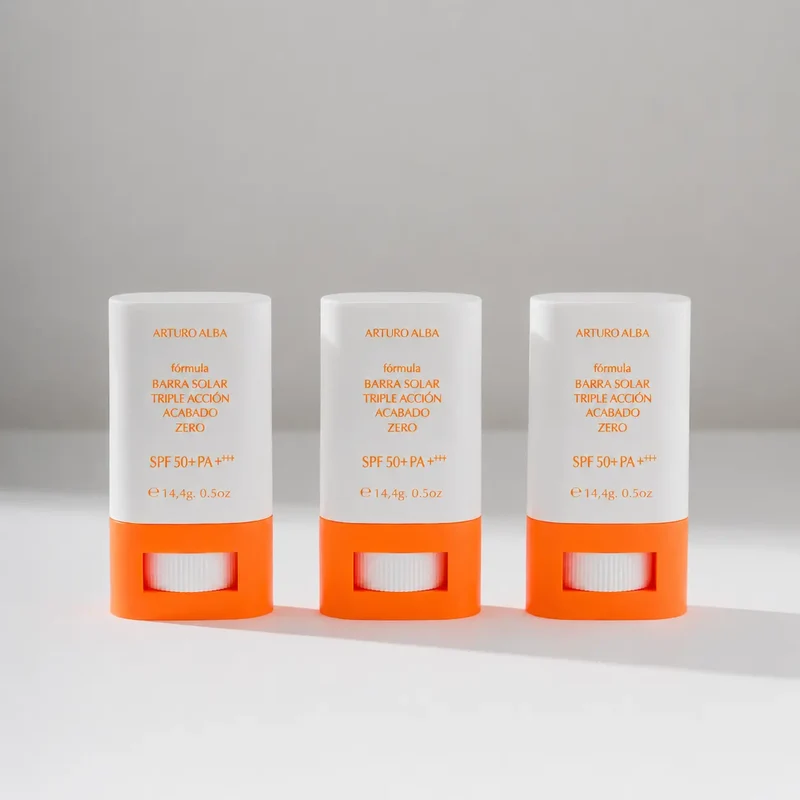 Arturo Alba Formula Barra Solar Triple Acción Acabado Zero 50+Spf 14, 4G , pack 3