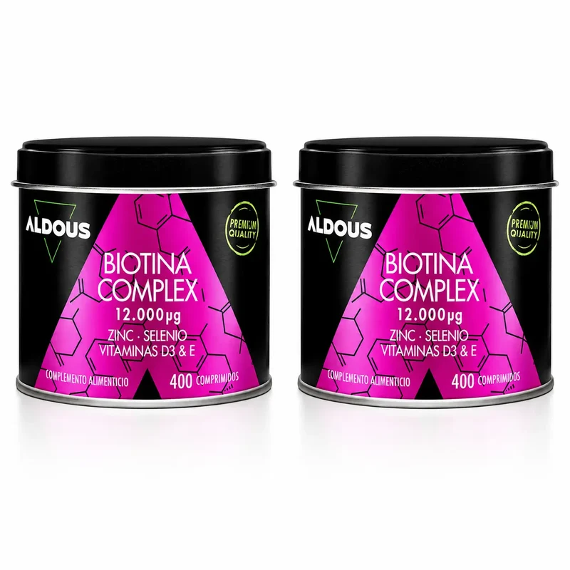 Aldous Labs Biotina Con Zinc, Selenio, Vitamina D3 Y E , pack 2