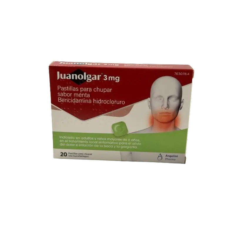 Juanolgar 3 Mg Pastillas Para Chupar Sabor Menta, 20 pastillas