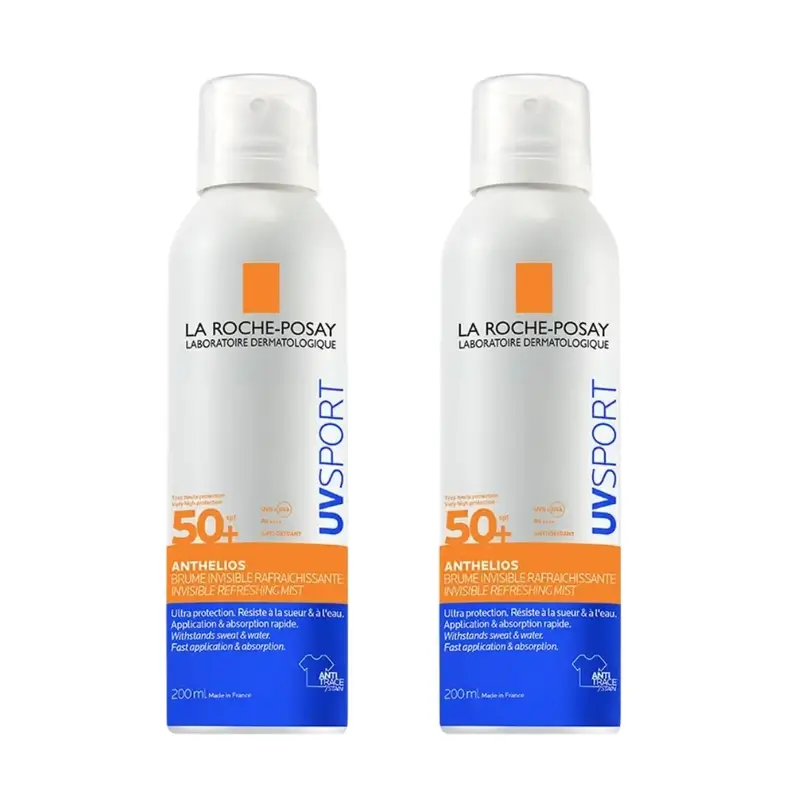 La Roche Posay Anthelios Uv Sport Bruma Invisible Refrescante Spf50+ , 2X200 Ml