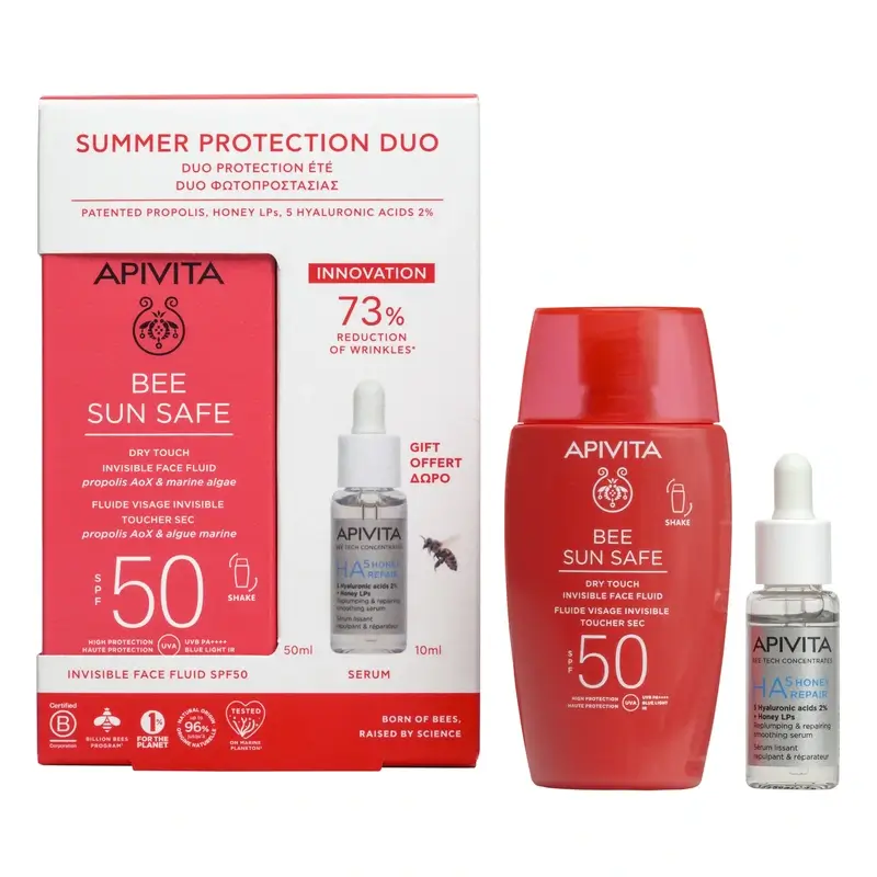 Apivita Bee Sun Safe Fluido Toque Seco Spf50, 50 ml