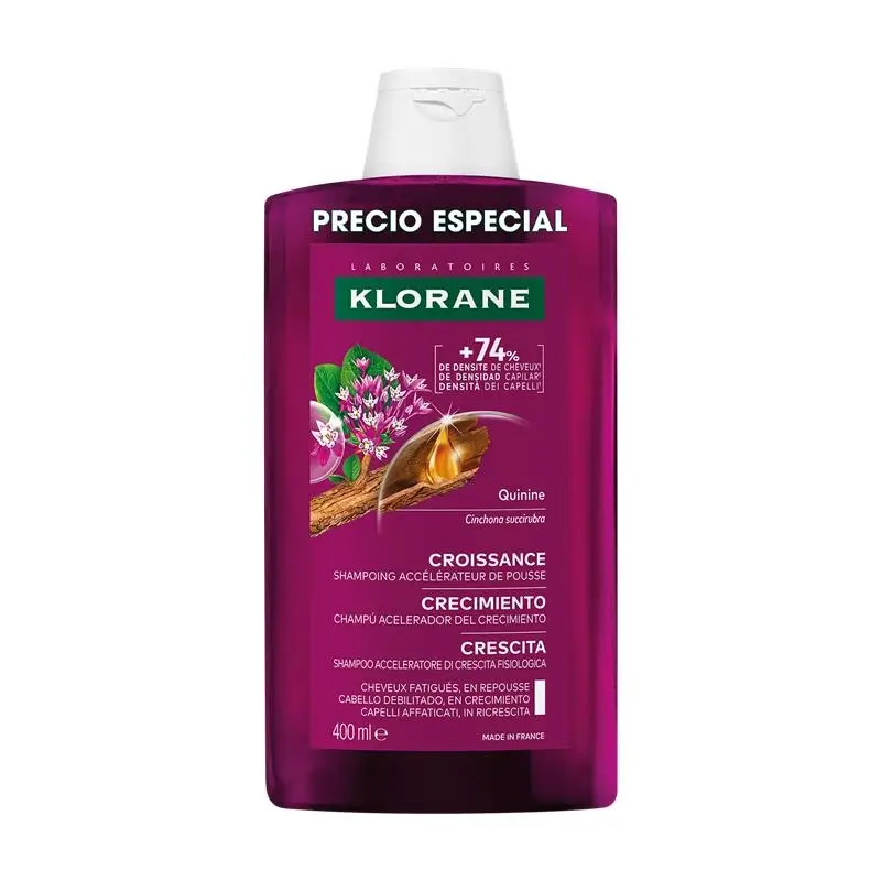 Klorane Crecimiento Champú Acelerador Del Crecimiento, 400 ml