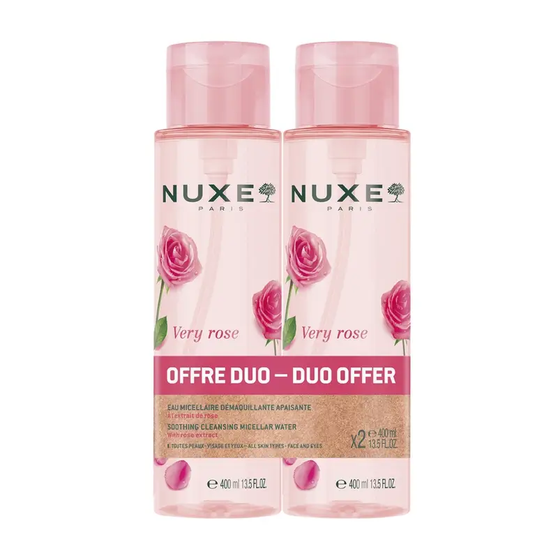 Nuxe Very Rose Duplo Agua Micelar Calmante , 2x400ml