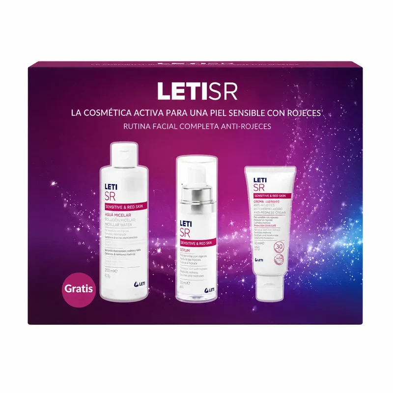 Leti SR Cofre Navidad Antirojeces Serum + Fluido+ Agua Micelar Regalo