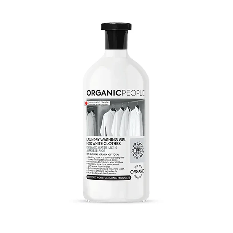 Organic People Detergente Líquido Para La Ropa Blanca Ecológico, Organic Water Lily & Japanese Rice, 1000 Ml