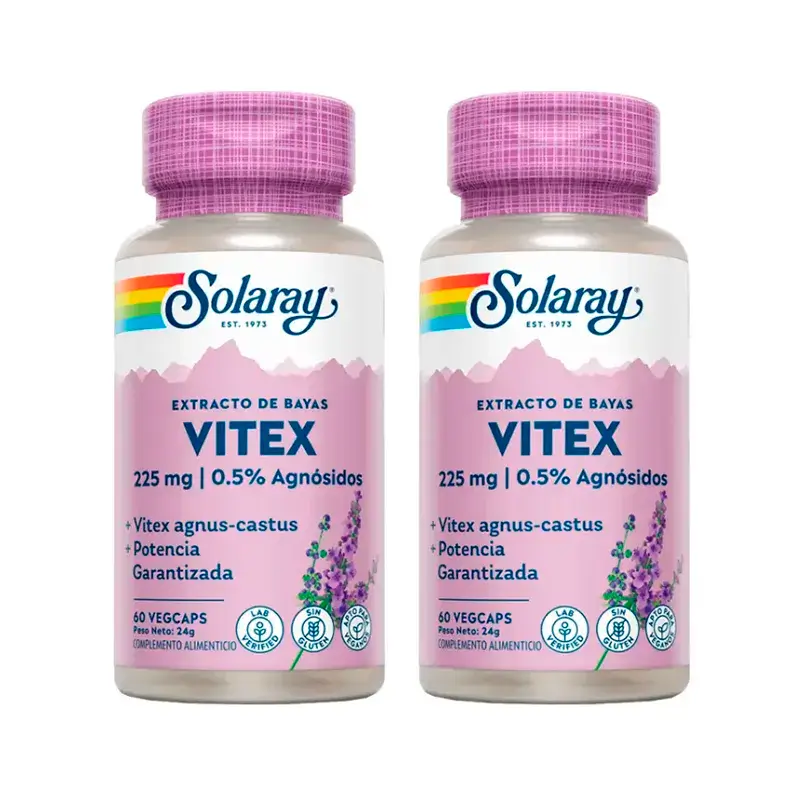 Solaray Vitex (Sauzgatillo) Pack 2 x 60 Cápsulas