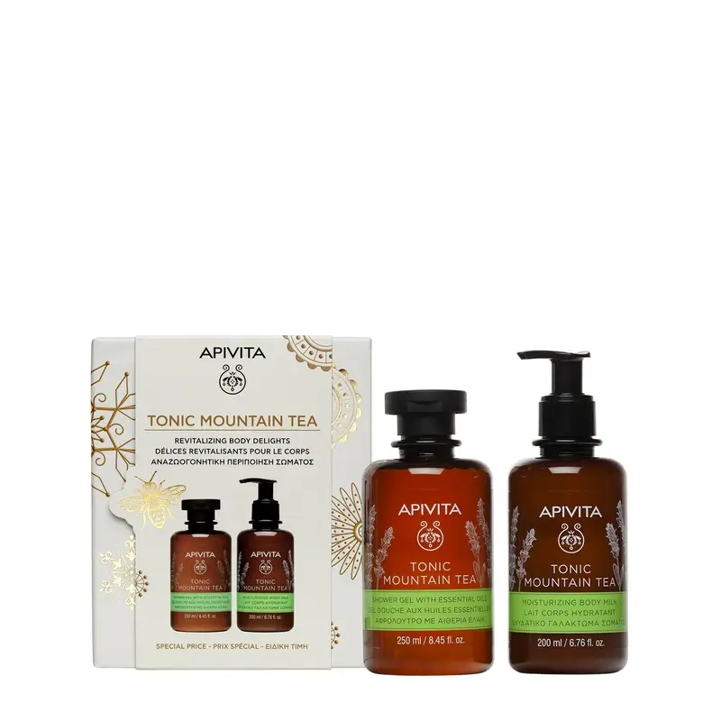 Apivita Promo Gel De Ducha Tonic Mountain Tea, 250Ml + Leche Corporal 200Ml