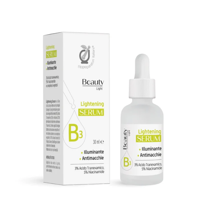 Lightening Serum, Siero Viso Illuminante e Antimacchie, Beauty Light Fitopreparatori Italiani, 30ml