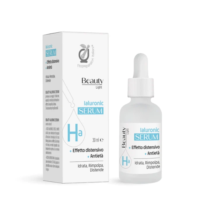 Siero Acido Ialuronico, Effetto Distensivo e Antietà, Beauty Light Fitopreparatori Italiani, 30ml